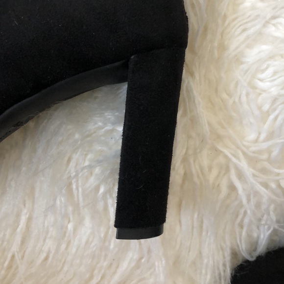 NINE WEST Black Super soft Faux Suede Heeled Boots - Picture 4 of 10